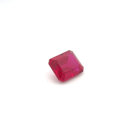 Octagon Lab Grown Ruby – 4.68 Carat, Bright Red