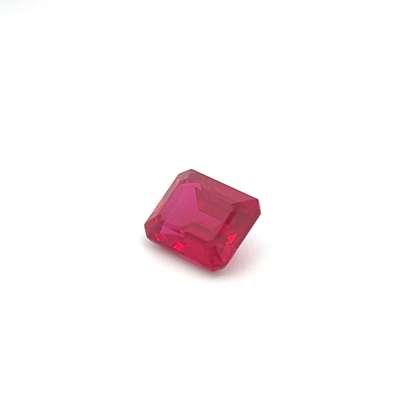 Octagon Lab Grown Ruby – 4.68 Carat, Bright Red