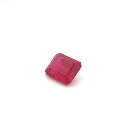 Octagon Lab Grown Ruby – 4.68 Carat, Bright Red