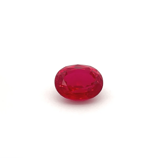 7.36 Ct Oval Lab Grown Ruby – Ideal for Custom Jewely
