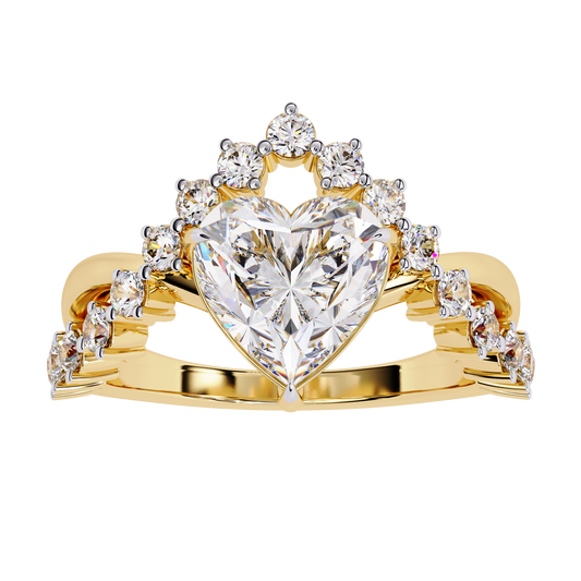 LGD Ring Solitaire Heart (  2.63ct ) in 14k Gold  #LGD-HR-SR005