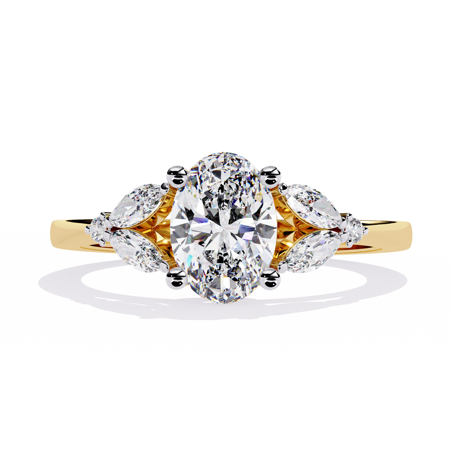 LGD Oval Solitaire Ring(1.31ct )in 14k Gold  #LGD-OV-SR008