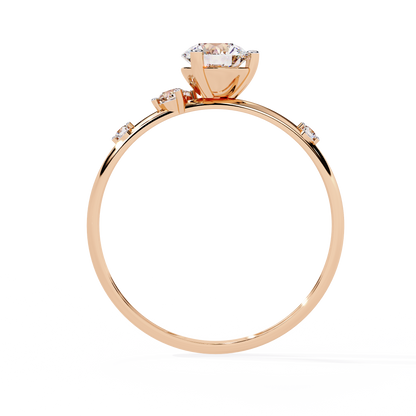 LGD  Round  Ring(0.60ct )in 14k Gold  #LGD-RD-SR009