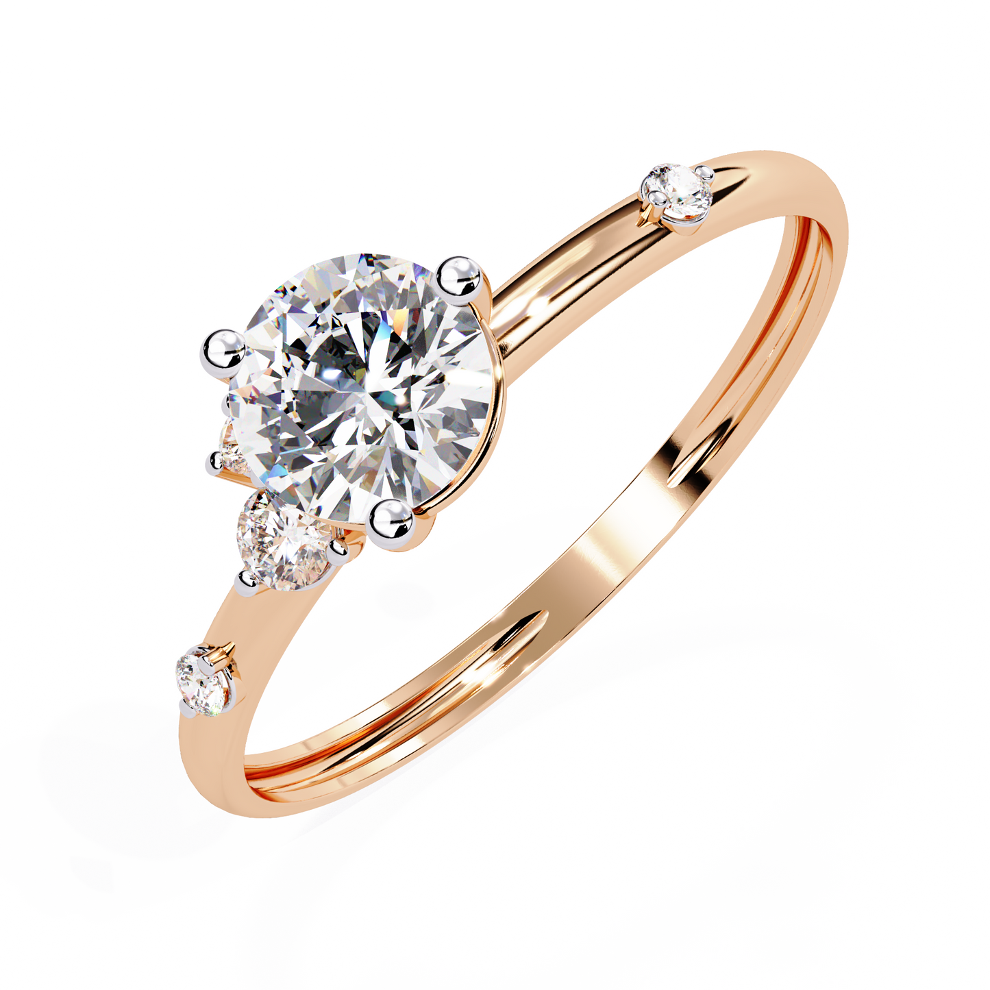 LGD  Round  Ring(0.60ct )in 14k Gold  #LGD-RD-SR009