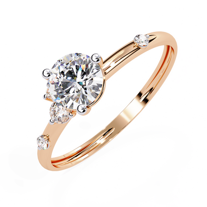 LGD  Round  Ring(0.60ct )in 14k Gold  #LGD-RD-SR009