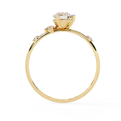 LGD  Round  Ring(0.60ct )in 14k Gold  #LGD-RD-SR009