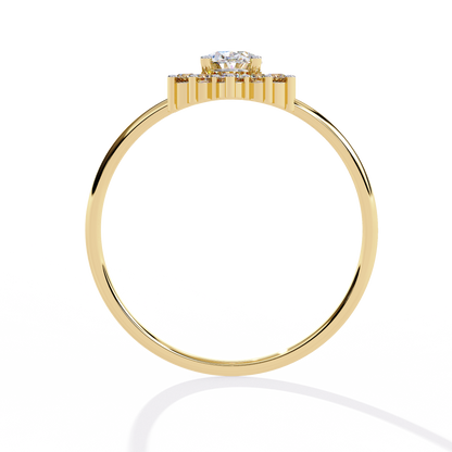 LGD  Oval Ring (0.21ct ) in 14k Gold  #LGD-OV-SR012