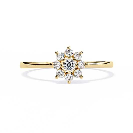 LGD Ring Round Stone( 0.16ct )In 14k Gold  #LGD-RD-SR016