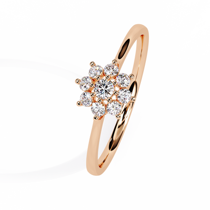 LGD Ring Round Stone( 1.0ct )In 14k Gold  #LGD-RD-SR016