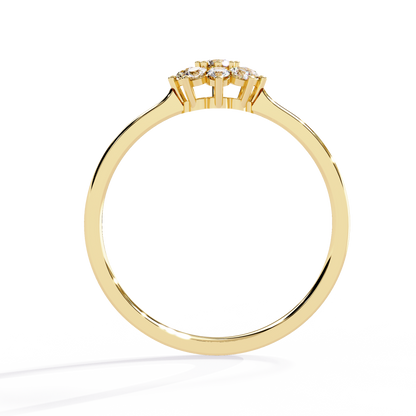 LGD Ring Round Stone( 1.0ct )In 14k Gold  #LGD-RD-SR016