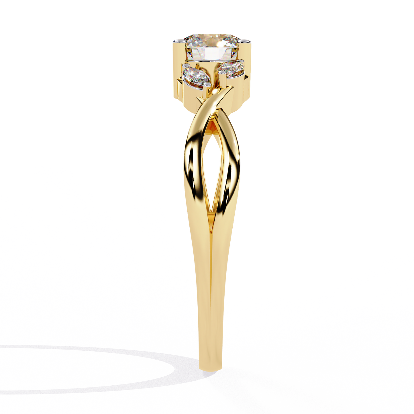 LGD Ring Marquise Stone ( 0.60ct )In 14k Gold  #LGD-MqRD-SR018