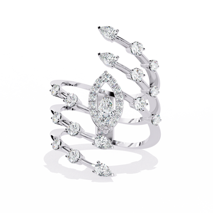 LGD Ring Pear & Marquise Stone (1.27ct )In 14k Gold