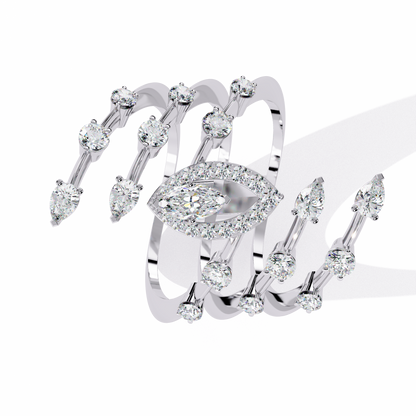 LGD Ring Pear & Marquise Stone (1.27ct )In 14k Gold