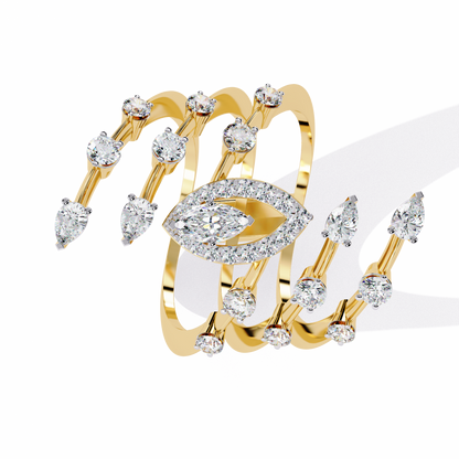 LGD Ring Pear & Marquise Stone (1.27ct )In 14k Gold