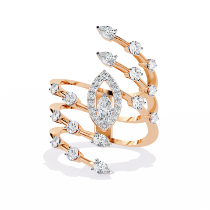 LGD Ring Pear & Marquise Stone (1.27ct )In 14k Gold