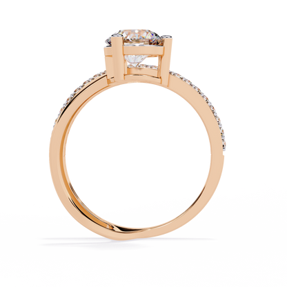 LGD Solitaire Ring Round  Stone (1.53ct )In 14k Gold