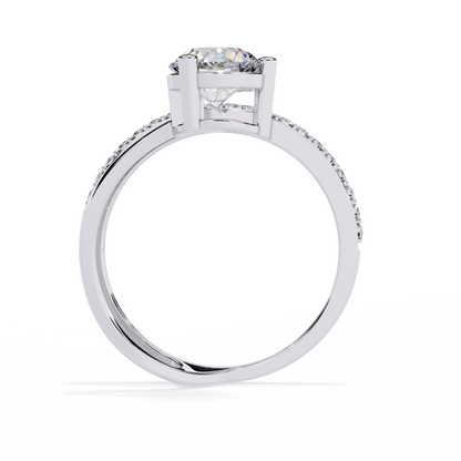 LGD Solitaire Ring Round  Stone (1.53ct )In 14k Gold