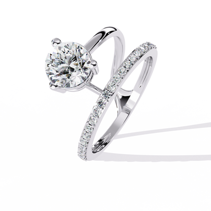 LGD Solitaire Ring Round  Stone (1.53ct )In 14k Gold