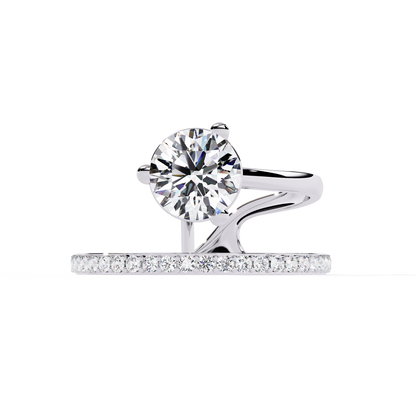 LGD Solitaire Ring Round  Stone (1.53ct )In 14k Gold