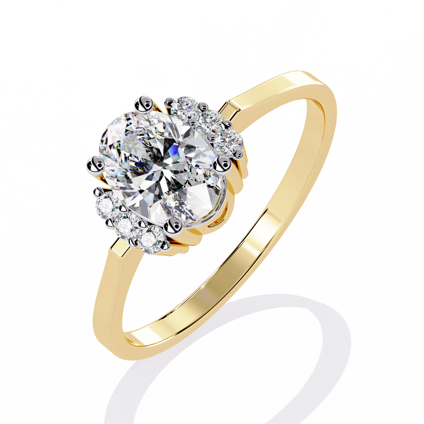 LGD Ring Oval Stone (0.76ct )In 14k Gold   #LGD-OV-SR026