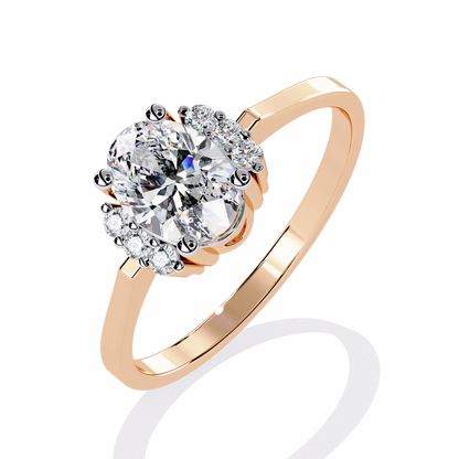 LGD Ring Oval Stone (0.76ct )In 14k Gold   #LGD-OV-SR026