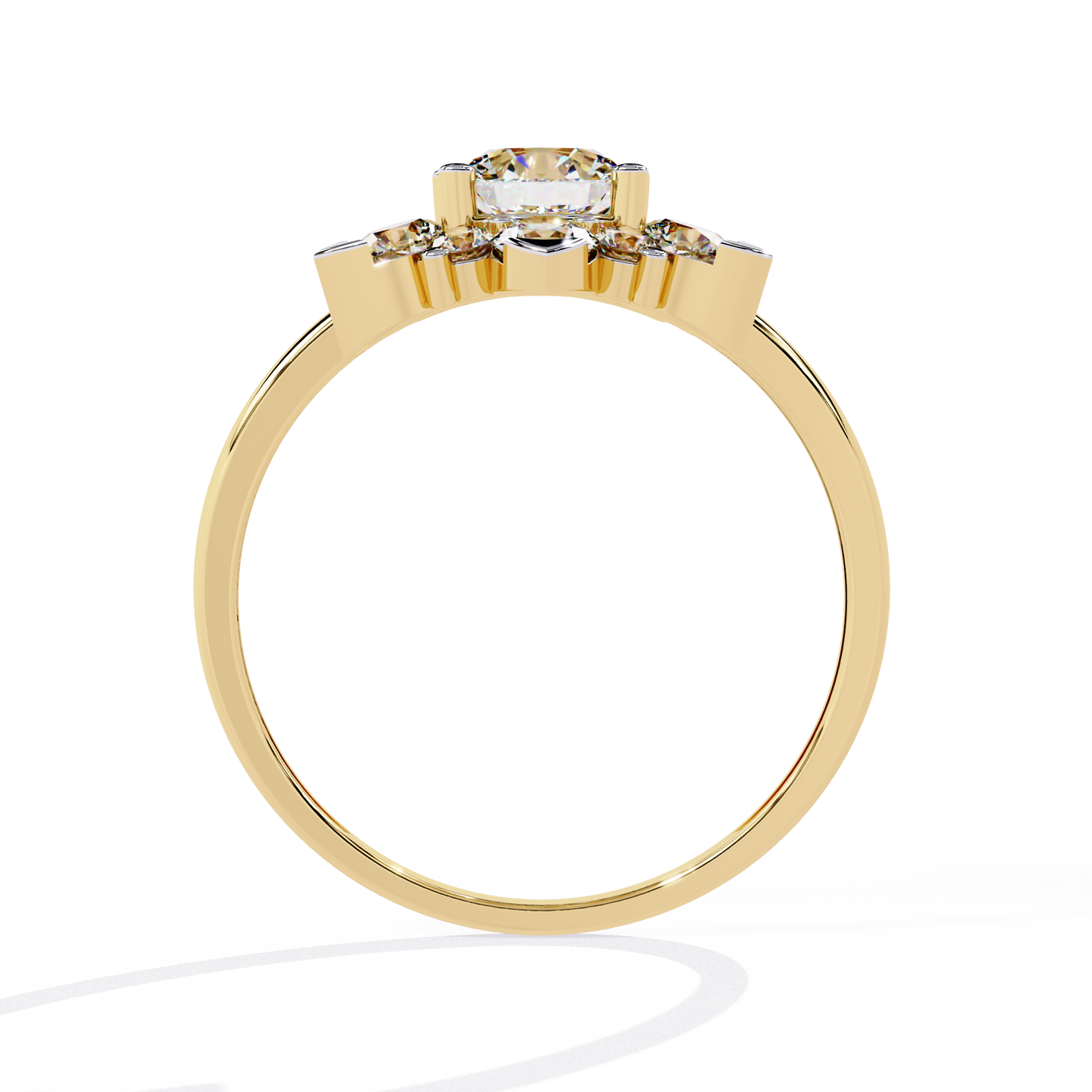 LGD  Ring Round  Stone (1.26ct) In 14K Gold #LGD-RD-SR027