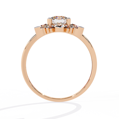 LGD  Ring Round  Stone (1.26ct) In 14K Gold #LGD-RD-SR027