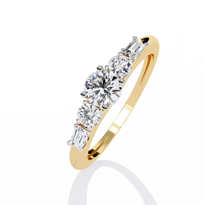 LGD Ring Round  Stone (0.76ct) In 14K Gold  #LGD-RD-SR030