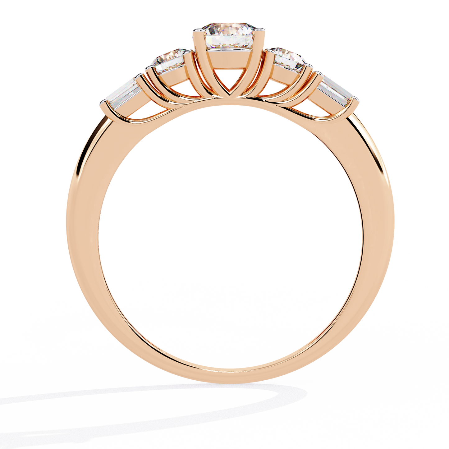 LGD Ring Round  Stone (0.76ct) In 14K Gold  #LGD-RD-SR030