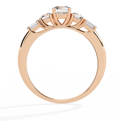 LGD Ring Round  Stone (0.76ct) In 14K Gold  #LGD-RD-SR030