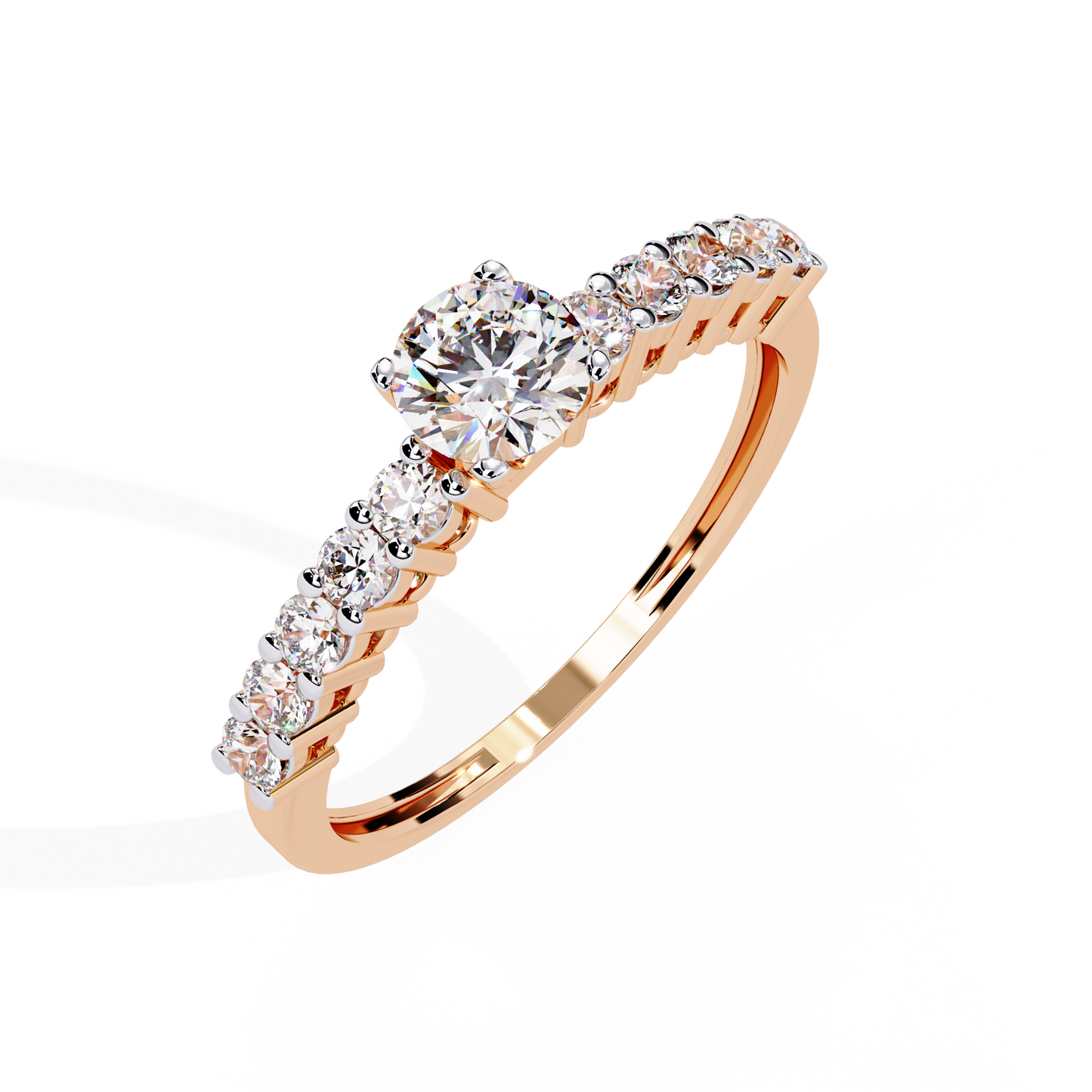 LGD  Ring Round  Stone (0.67ct )In 14k Gold  #LGD-RD-SR034