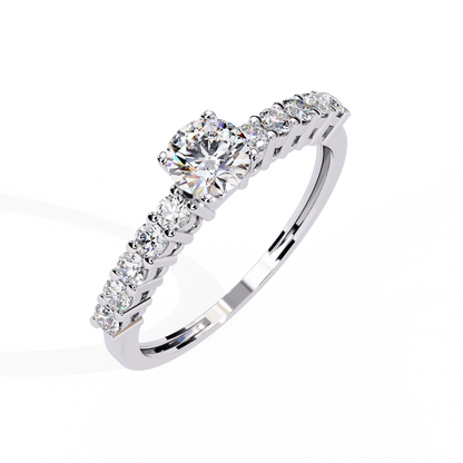 LGD  Ring Round  Stone (0.67ct )In 14k Gold  #LGD-RD-SR034