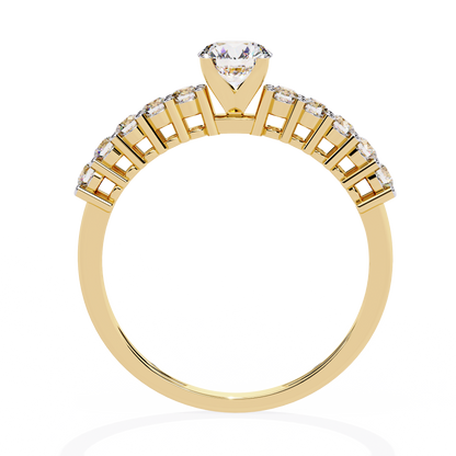 LGD  Ring Round  Stone (0.67ct )In 14k Gold  #LGD-RD-SR034