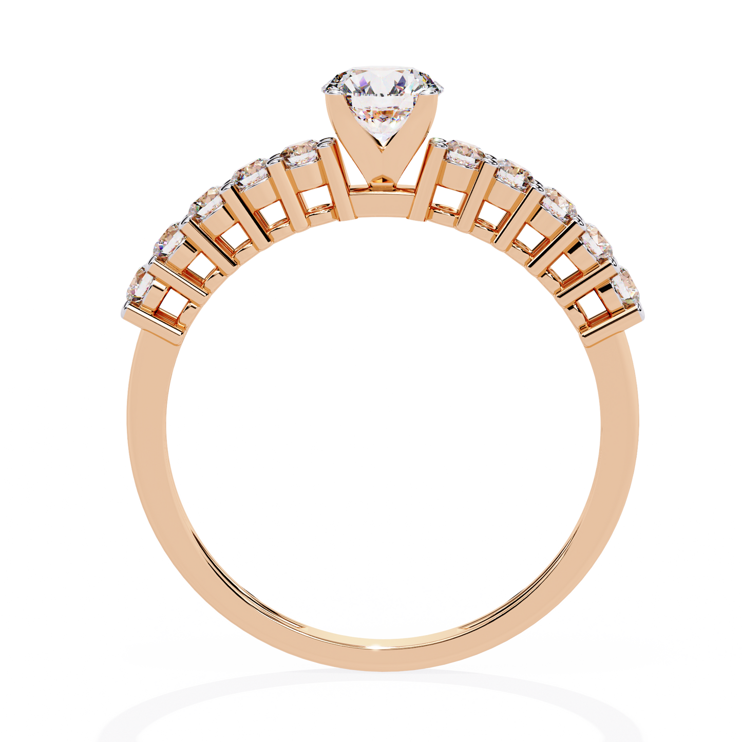 LGD  Ring Round  Stone (0.67ct )In 14k Gold  #LGD-RD-SR034