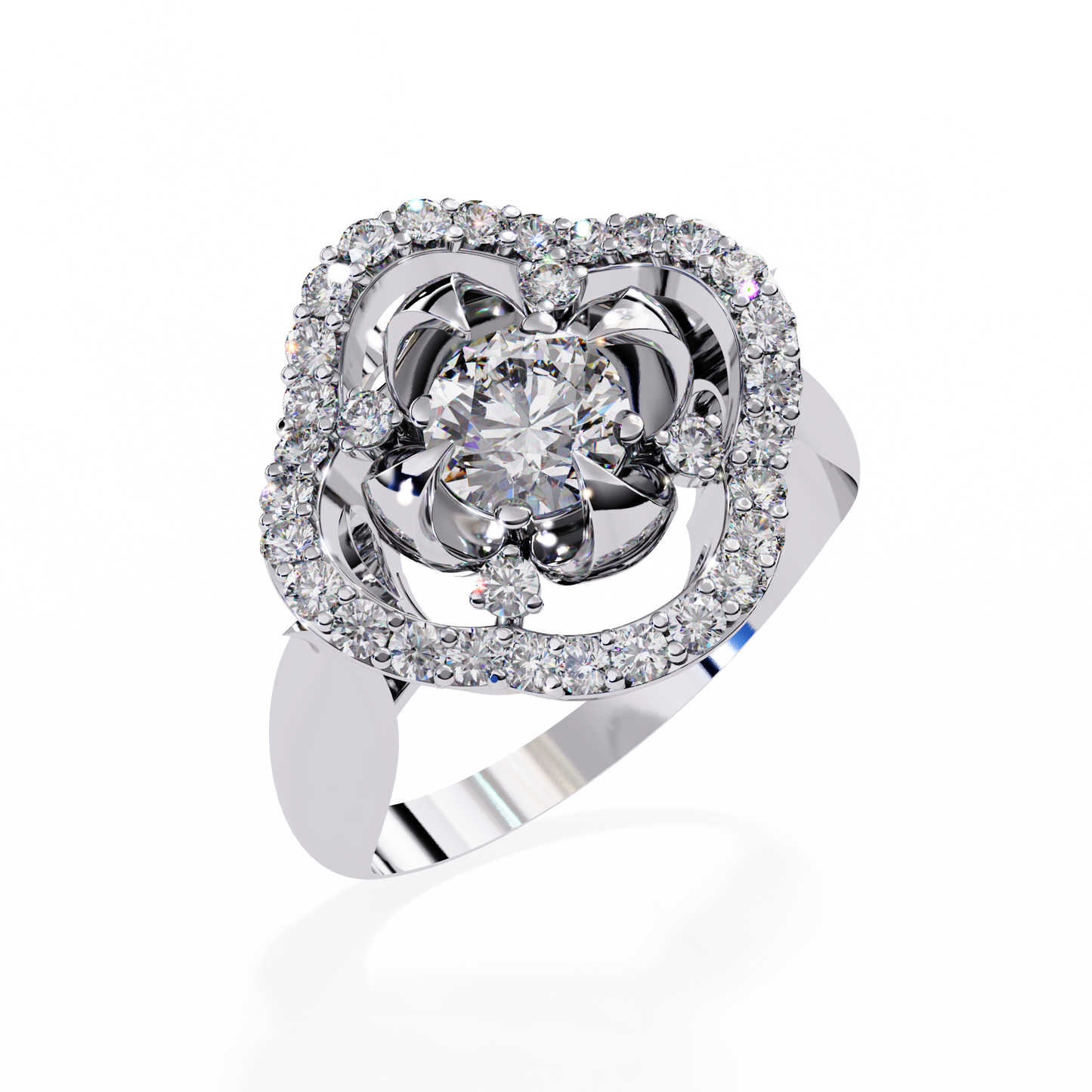 LGD  Ring Round  Stone (0.86ct) In 14K Gold   #LGD-RD-SR040