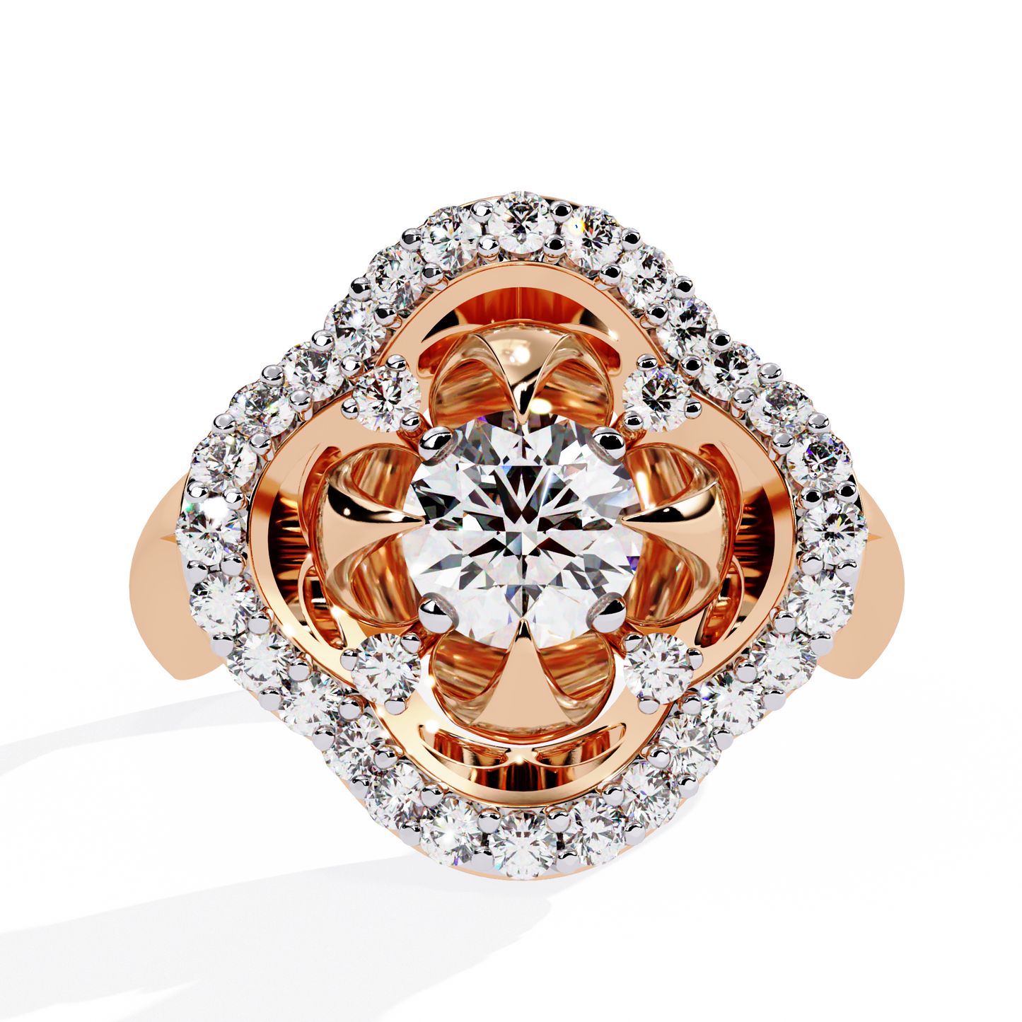 LGD  Ring Round  Stone (0.86ct) In 14K Gold   #LGD-RD-SR040