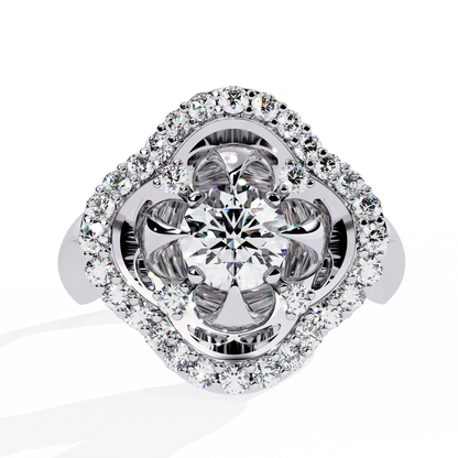 LGD  Ring Round  Stone (0.86ct) In 14K Gold   #LGD-RD-SR040