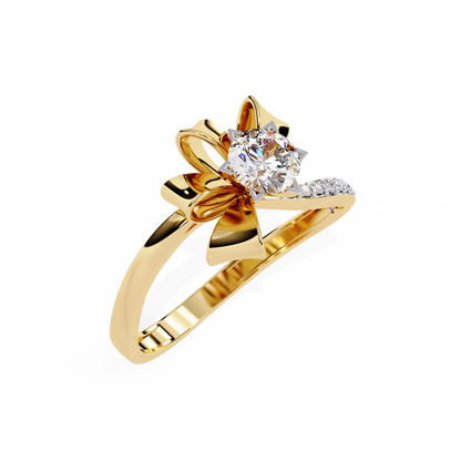 LGD Ring Round Stone(0.53ct) In 14k Gold #LGD-RD-SR042