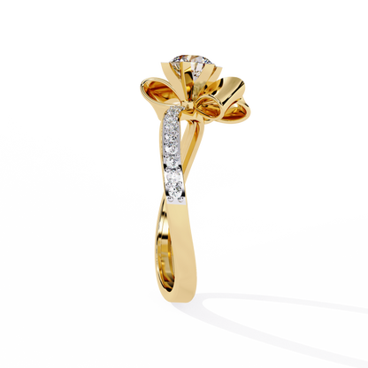 LGD Ring Round Stone(0.53ct) In 14k Gold #LGD-RD-SR042