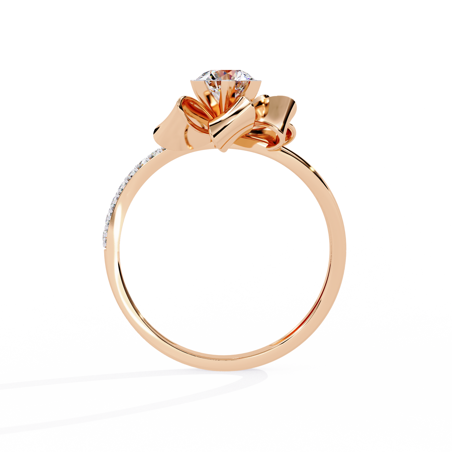 LGD Ring Round Stone(0.53ct) In 14k Gold #LGD-RD-SR042