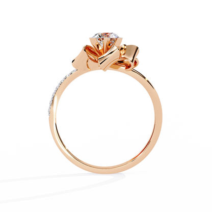 LGD Ring Round Stone(0.53ct) In 14k Gold #LGD-RD-SR042