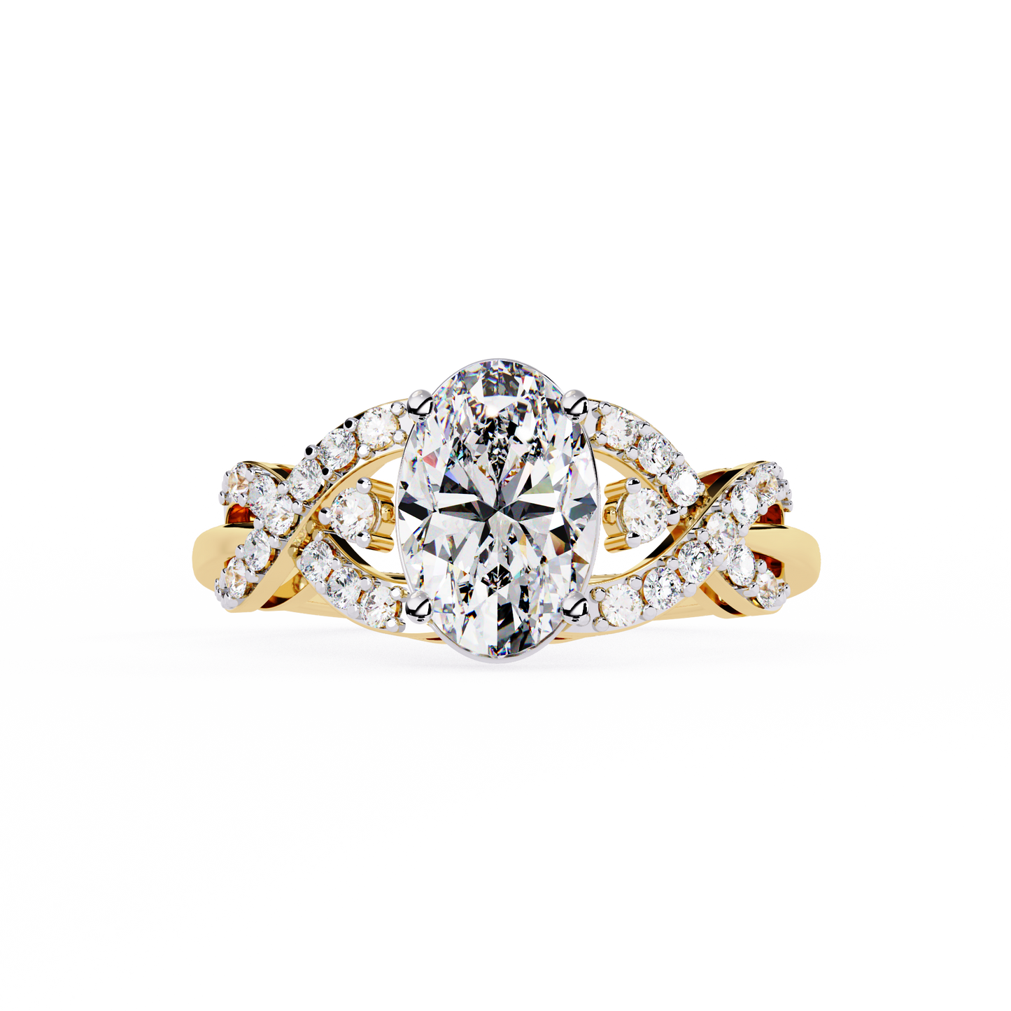 LGD  Solitaire Ring Oval Stone (1.942ct) In 14K Gold  #LGD-OV-SR046