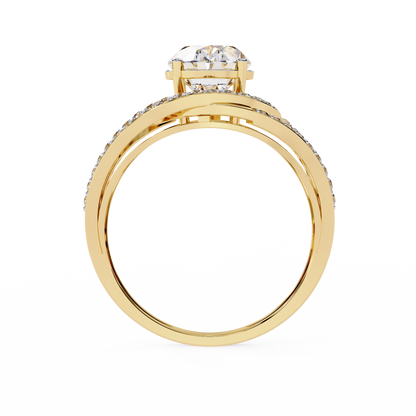 LGD Solitaire Ring Oval Stone (7.87ct) In 14K Gold   #LGD-OV-SR045