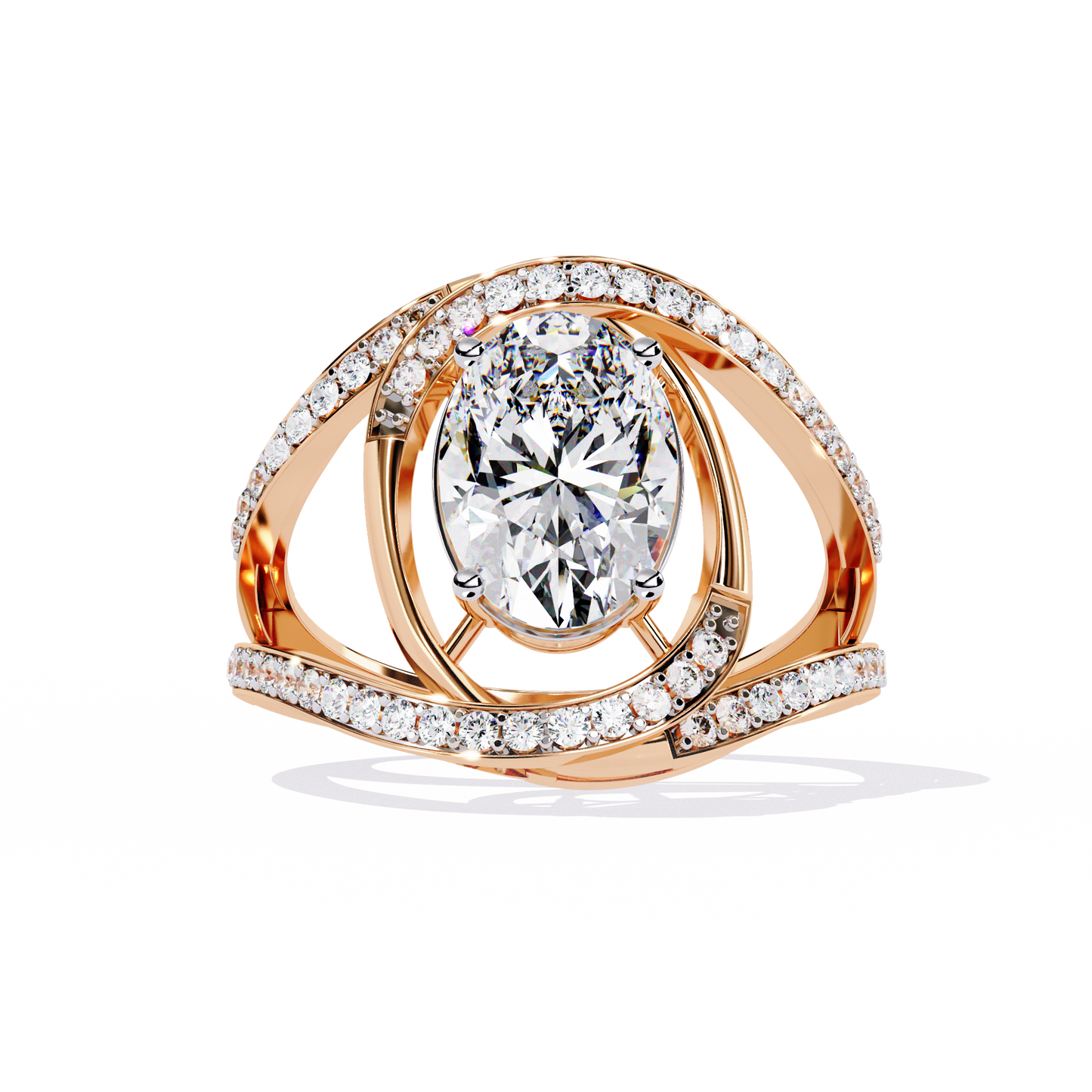 LGD Solitaire Ring Oval Stone (7.87ct) In 14K Gold   #LGD-OV-SR045