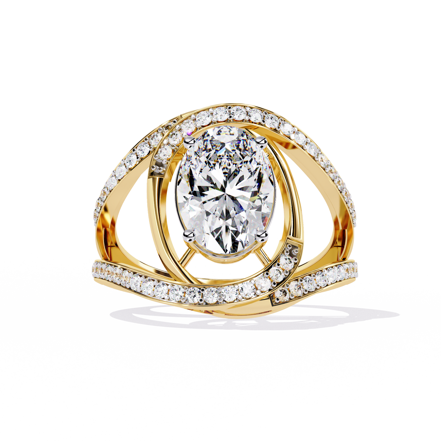 LGD Solitaire Ring Oval Stone (7.87ct) In 14K Gold   #LGD-OV-SR045