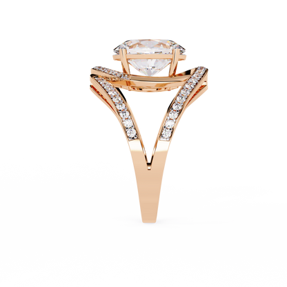 LGD Solitaire Ring Oval Stone (7.87ct) In 14K Gold   #LGD-OV-SR045