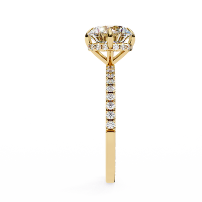 LGD Solitaire Ring Round Stone (2.74ct) In 14K Gold #LGD-RD-CD005