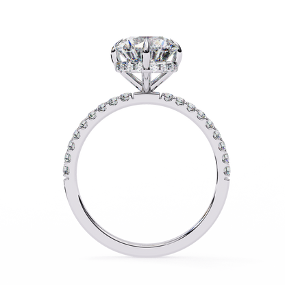 LGD Solitaire Ring Round Stone (2.74ct) In 14K Gold #LGD-RD-CD005