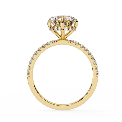 LGD Solitaire Ring Round Stone (2.74ct) In 14K Gold #LGD-RD-CD005