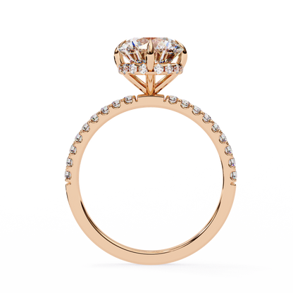 LGD Solitaire Ring Round Stone (2.74ct) In 14K Gold #LGD-RD-CD005